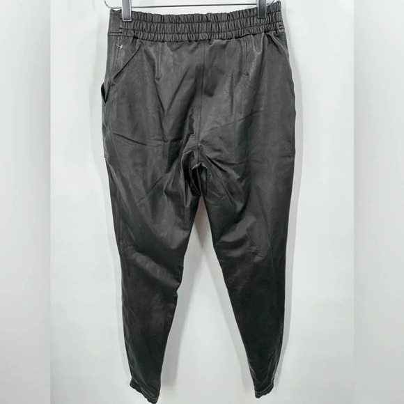 SPANX Faux Leather Jogger Pants Noir Black B1072 - Picture 4 of 5